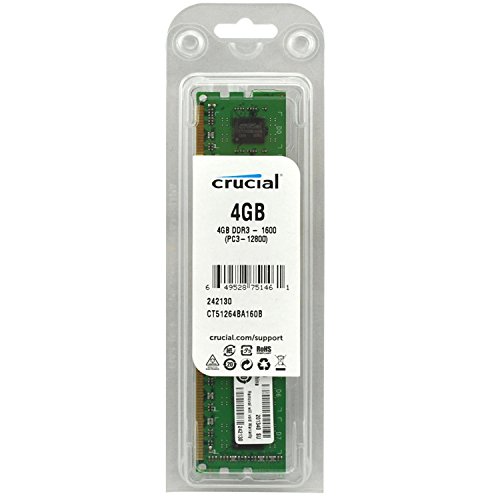 Crucial 4GB DDR3L-1600 メモリ Crucial 4GB Single DDR3/DDR3L 1600 MT/S (PC3-12800